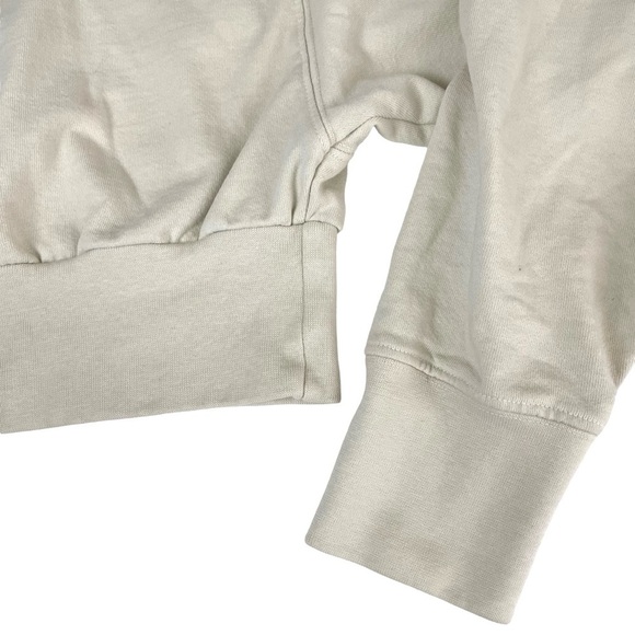 Talentless Dolman Crop Crewneck Pullover Sweatshirt Beige - Picture 11 of 14